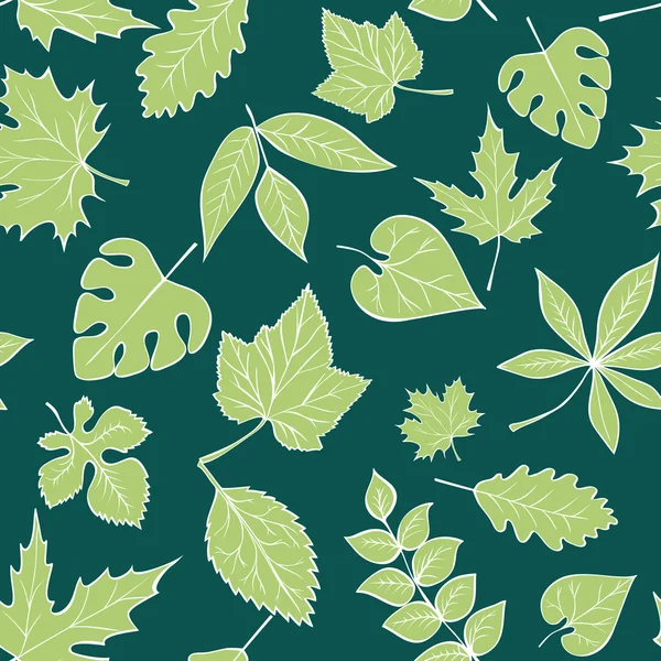 Green Leaves pattern — Stock Vector
