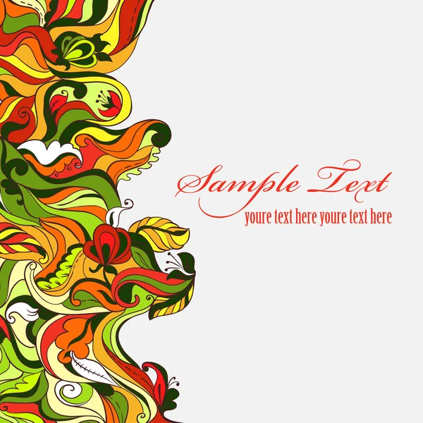 Vector floral kartı. parlak süsleme