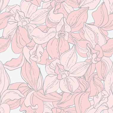 güzel orkide seamless modeli