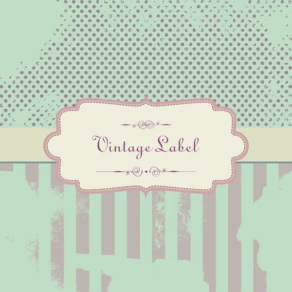 Vector Vintage background with Label — Stock Vector