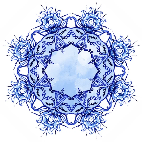 Clipart Watercolor. Doily round lace pattern
