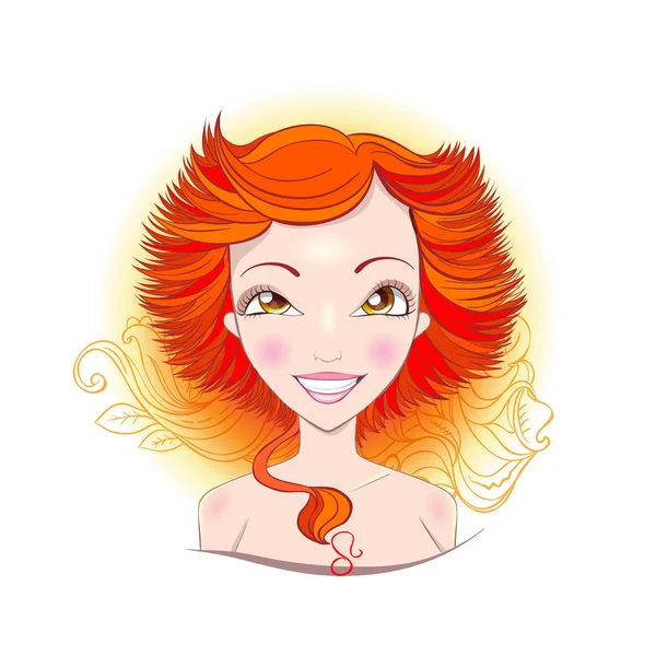 leo Zodyak işareti vektör çizim.