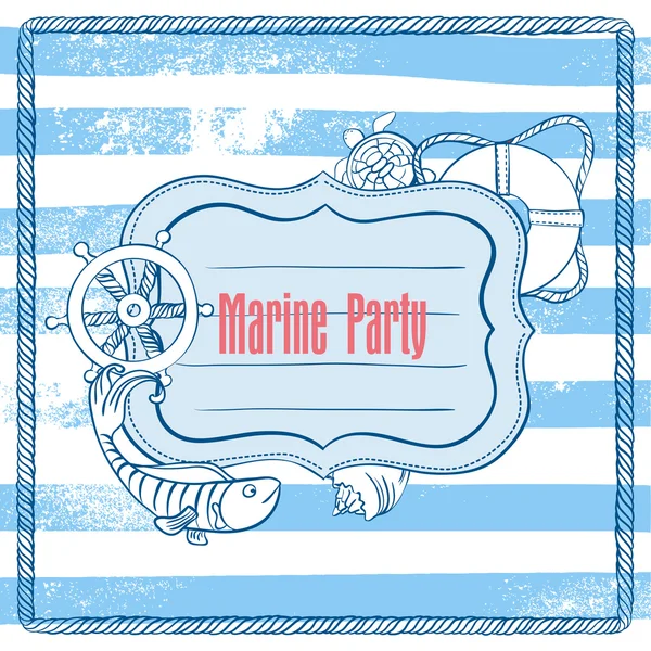 bir deniz partisine davet vektör