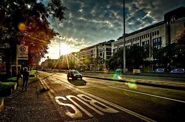 Hintergrundbeleuchtung Stadt — Stockfoto