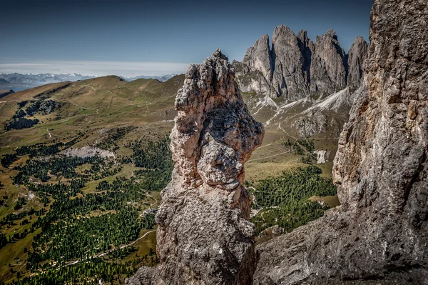 Montanhas do vale Groedner — Fotografia de Stock