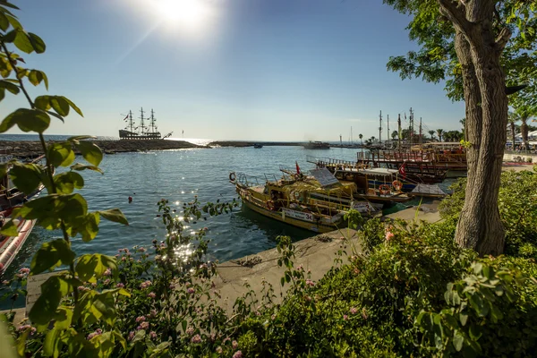 Oude haven van antalya Stockfoto