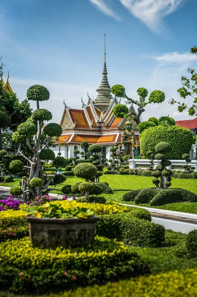 Tmeple Park Gebied Stad Bangkok Rechtenvrije Stockfoto's