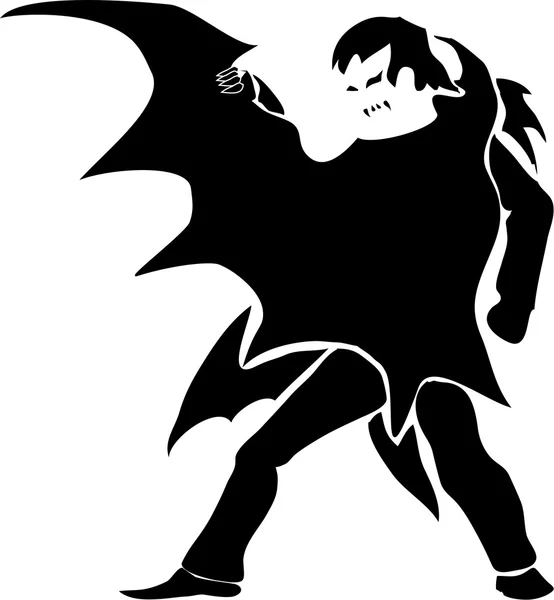 Вампир (темный силуэт) ) — стоковый вектор