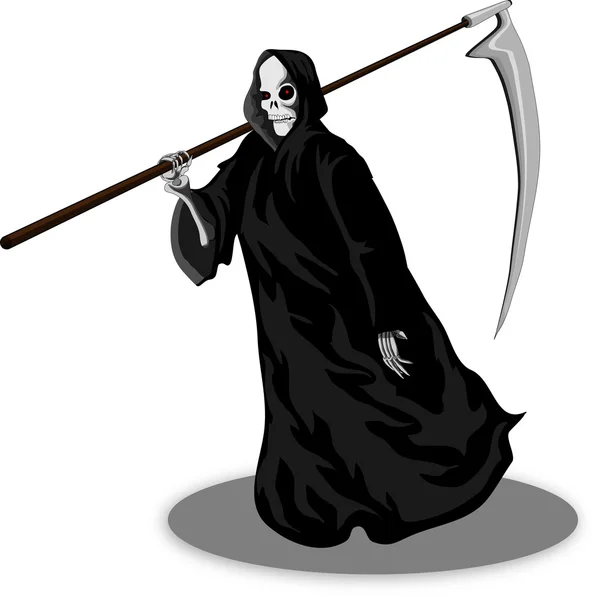 Death Whith Scythe — Stock Vector