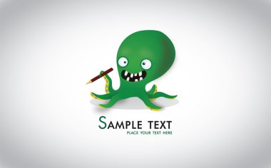 bir kalem (vektör ahtapot)