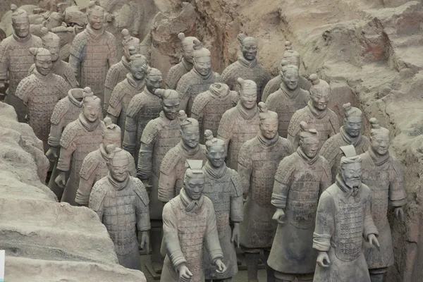 Κινεζικός στρατός του τερακότα xi'an Φωτογραφία Αρχείου