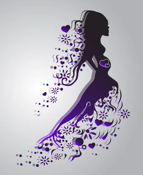 Pregnant Lady - Abstract — Stock Vector