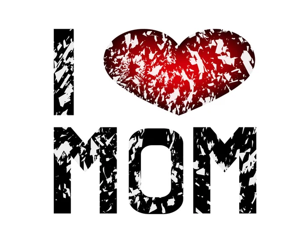 Amo a mamá — Vector de stock