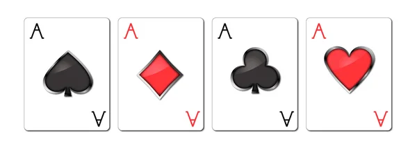 Carte da gioco Assi — Vettoriale Stock