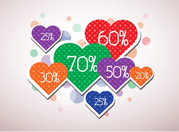 Valentine's discounts — Stock Vector