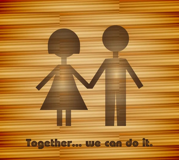 Juntos, podemos hacerlo. . — Archivo Imágenes Vectoriales