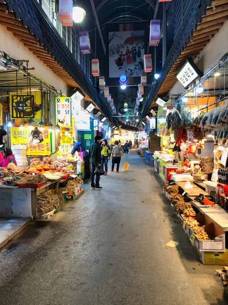 Traditionella Marknadsgator Från Seoul Sydkorea — Stockfoto