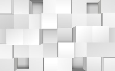 Vector illustration of 3d cubes, easy editable clipart