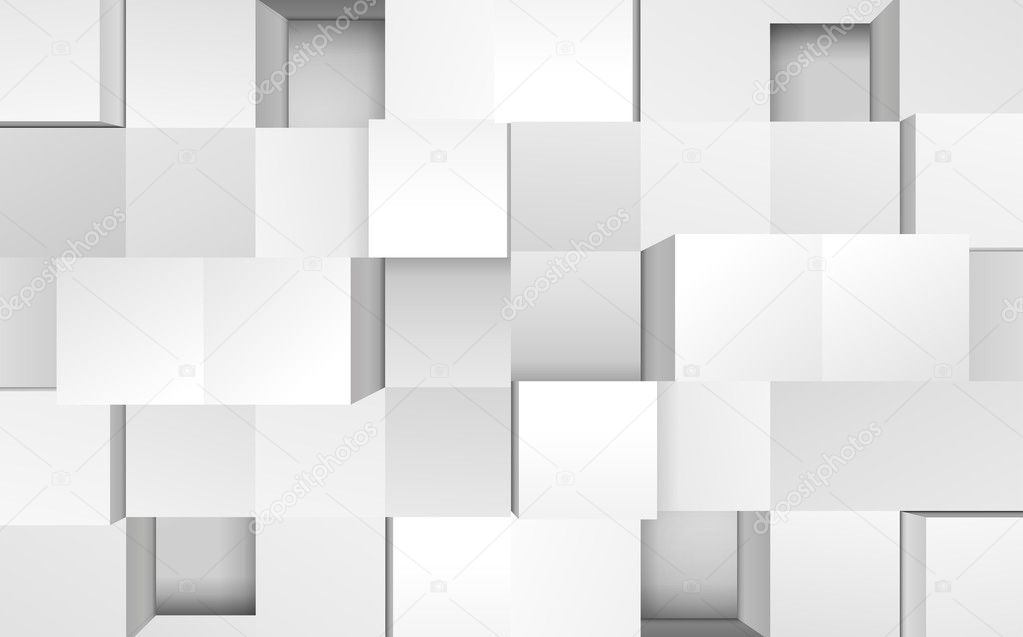 Vector illustration of 3d cubes, easy editable