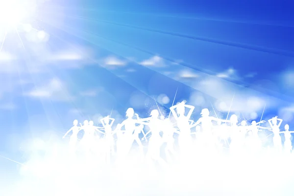 gökyüzü ışık sahne arka plan, parti konsept