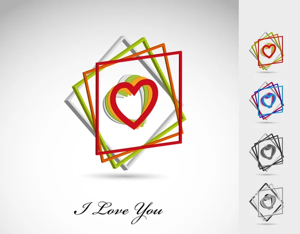 Set of vector heart icon, you can change heart — Stock Vector