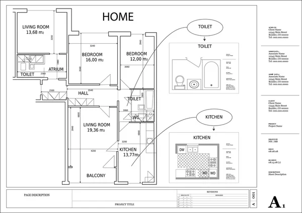 mimari çizim ev planı