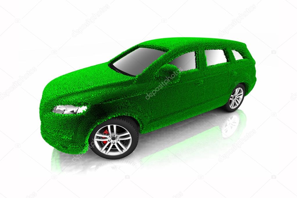 Eco car concept with grass design