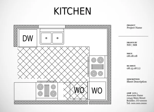mimari mutfak planı