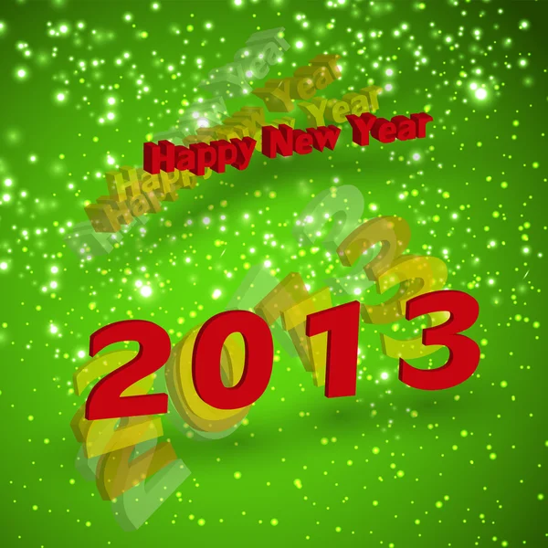 2013 开心新的一年卡 — 图库矢量图片
