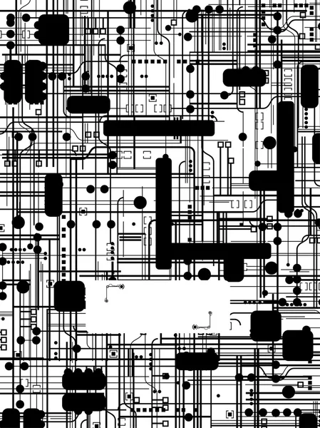 Naadloze patroon, computer circuit bord — Stockvector