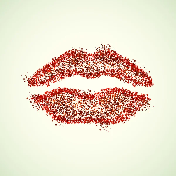 Hermosos labios de mujer, usted puede fácil editable — Archivo Imágenes Vectoriales