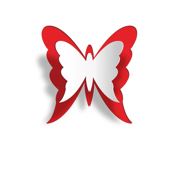 Papper butterfly, lätt alla redigerbara — Stock vektor