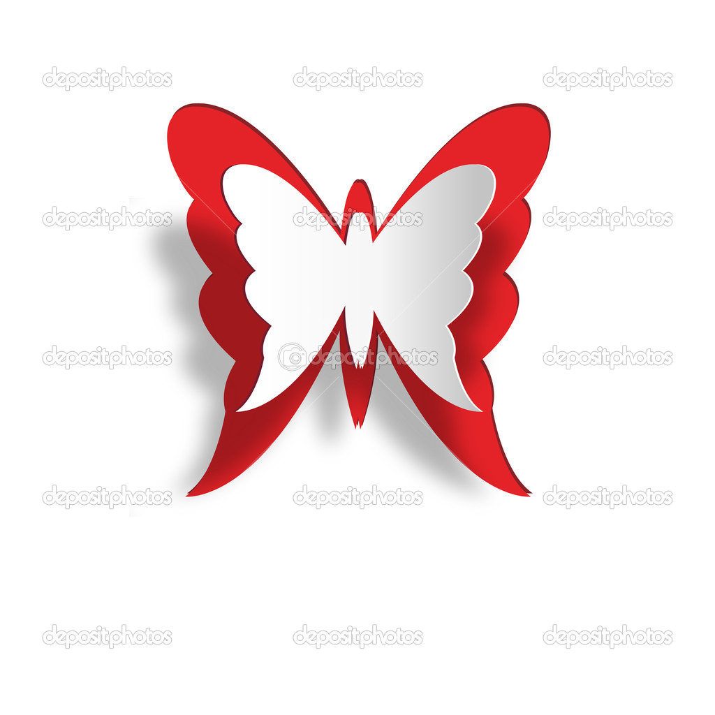 Paper butterfly, easy all editable