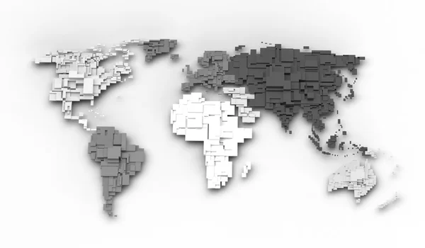 World map, cube concept — Stock Photo, Image