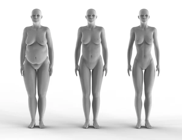 Kobieta utrata masy ciała — Zdjęcie stockowe