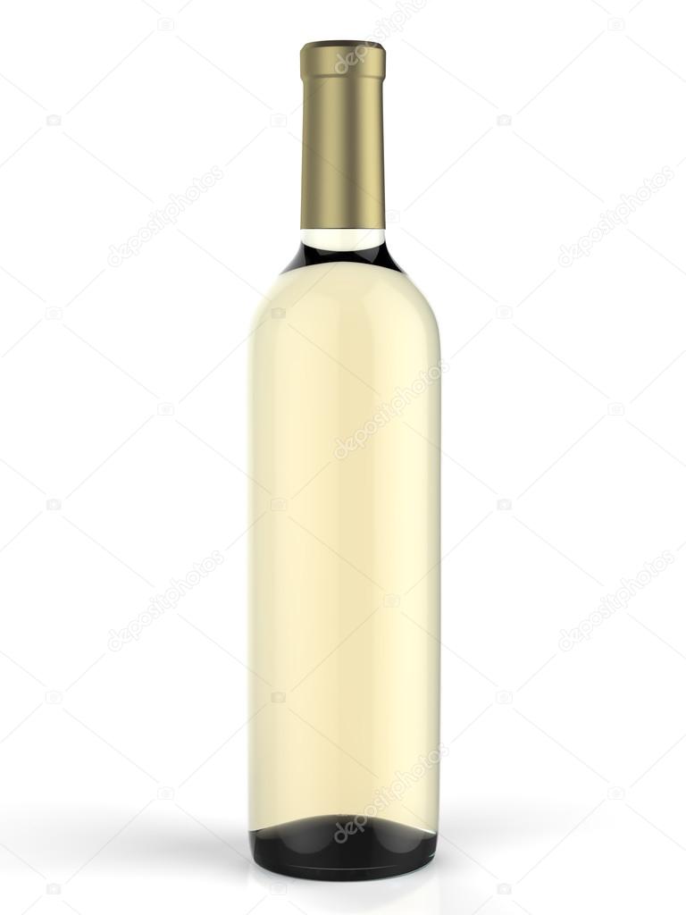 Wine bottle isolated over white background