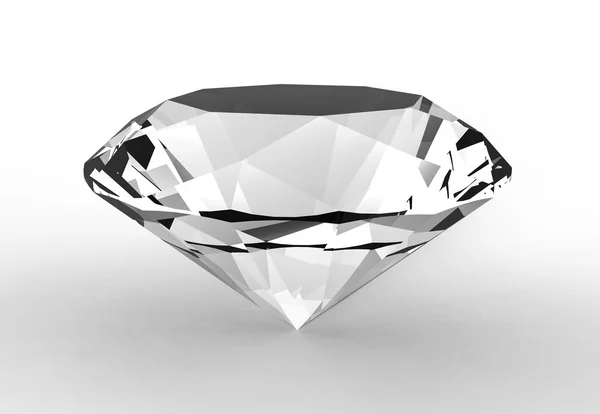 Beyaz zemin üzerinde elmas mücevher — Stok fotoğraf