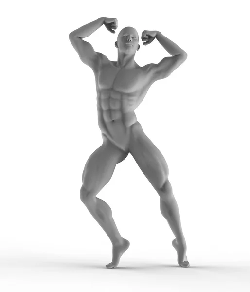 Athletischer Mann, Statuen-Design — Stockfoto