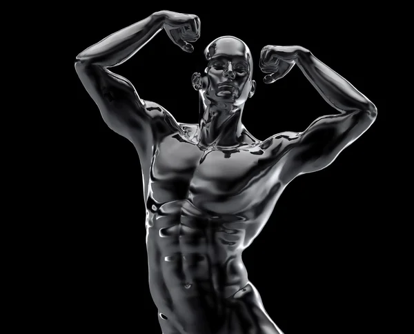 Vücut geliştirmeci heykeli — Stok fotoğraf
