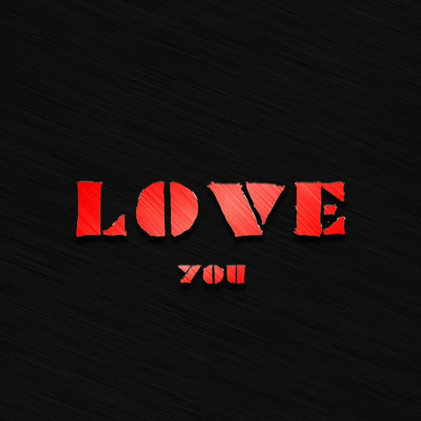 Happy valentines day card, ich liebe dich, schriftart — Stockfoto