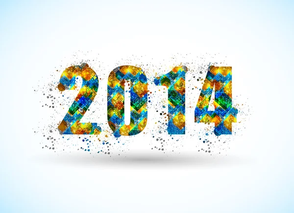 Felice anno nuovo 2014, facile tutto modificabile — Vettoriale Stock