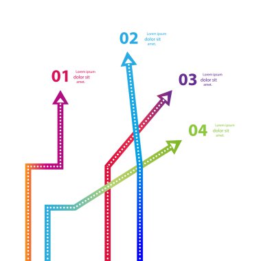 ok infographics banner, kolay tüm seçenekleri düzenlenebilir