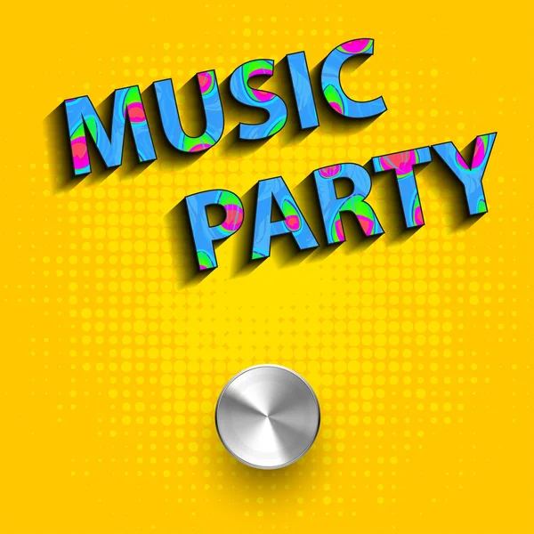 Afiche de concepto de fiesta de música, puede fácil editable — Vector de stock