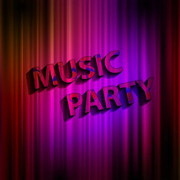 Music party concept poster — Stock Vector