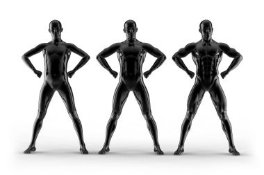 portre vücut geliştirmeci, farklı poz