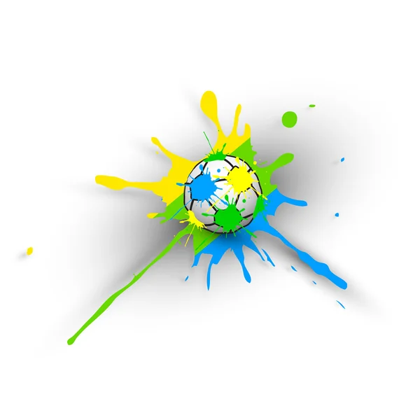 Brasilien 2014 Vektor Hintergrund mit Ball — Stockvektor