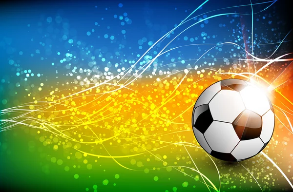 Futebol fundo com bola de futebol, fácil tudo editável — Vetor de Stock