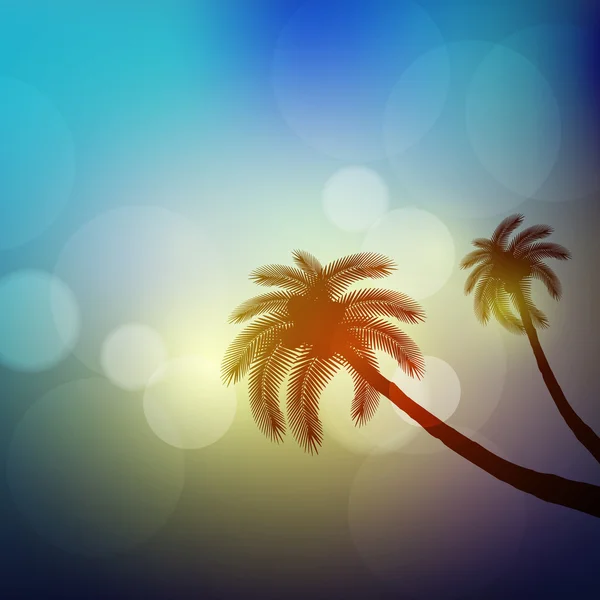 Sommar affisch med palm, lätt alla redigerbara — Stock vektor