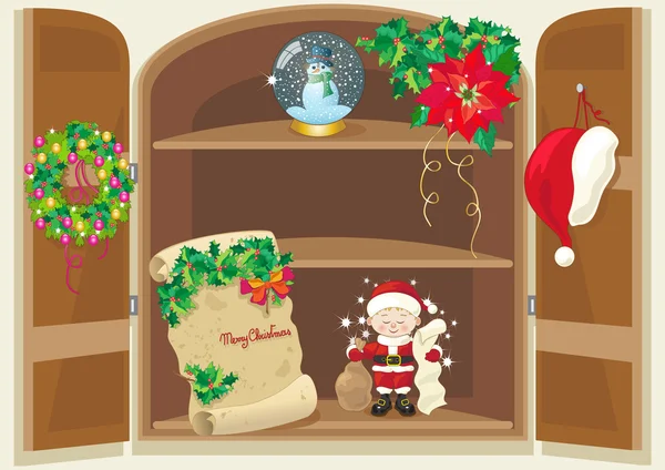 Шкафное Рождество — стоковый вектор
