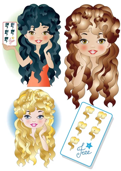 Free Hairstyle Card — Stock Vector